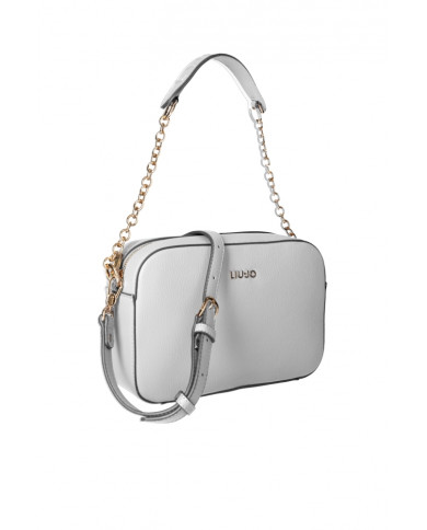 BORSA LIU JO DONNA TRACOLLA WHITE CON LOGO 22X7X16CM AA4093 E0037 01065
