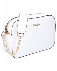 BORSA LIU JO DONNA TRACOLLA WHITE CON LOGO 22X7X16CM AA4093 E0037 01065