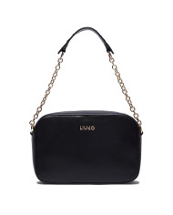 BORSA LIU JO DONNA TRACOLLA NERA CON LOGO 22X7X16CM AA4093 E0037 22222