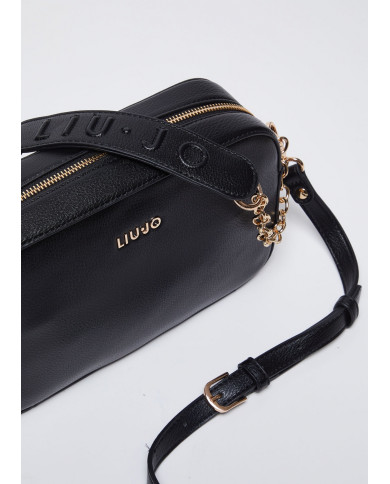 BORSA LIU JO DONNA TRACOLLA NERA CON LOGO 22X7X16CM AA4093 E0037 22222