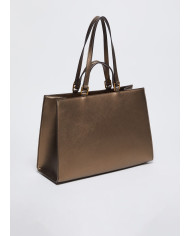 BORSA LIU JO DONNA SHOPPING BAG L TOTE BRONZO MET. 40X15X28CM AF4245 E0332 04000