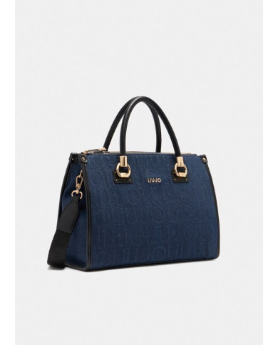 BORSA LIU JO DONNA M SATCHEL DRESS BLUE 34x15x26CM AF5008 D0001 94024