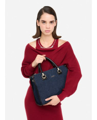 BORSA LIU JO DONNA M SATCHEL DRESS BLUE 34x15x26CM AF5008 D0001 94024