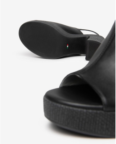 SANDALO CON TACCO NEROGIARDINI DONNA TAMIGI NERO PU.MONOD.MEDA NERO TACCO 6 CM E617012D/100