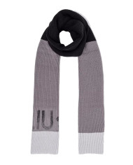 SCIARPA LIU JO DONNA COLOR BLOCK NERO LOGO E STRASS 2F3017 M0300 22222