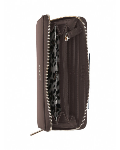 PORTAFOGLIO LIU JO ECS XL ZIP AROUND MARRONE 19X2X10CM AF4280 E0037 X0582