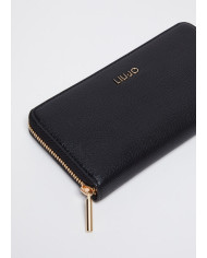 PORTAFOGLIO LIU JO  ECS XL ZIP AROUND BLACK 19X2X10CM AF4280 E0538 22222