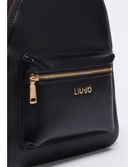 ZAINO LIU JO DONNA EFFETTO BOTTOLATO NERO 23X10X29CM AA4184 E0037 22222