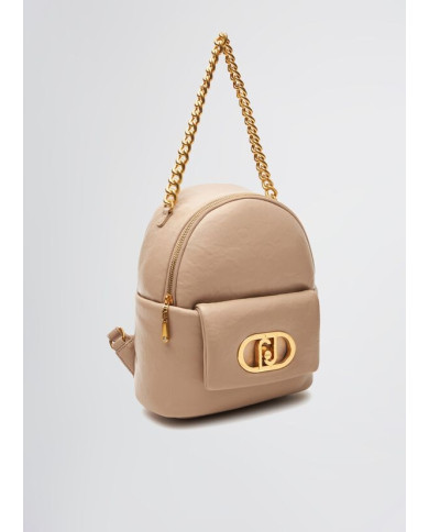 ZAINO LIU JO DONNA LAPUFFY ECS M BACKPACK DARK SAND 22X11X28CM AA5143 E0886 61407