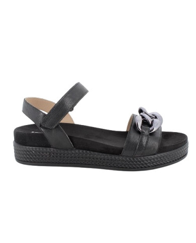 SANDALI IGI&CO DONNA IN PELLE PARKE NERO 5672400