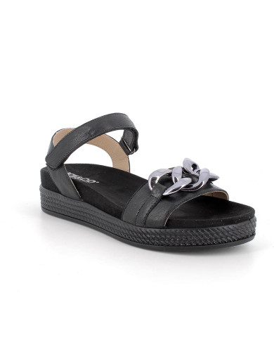 SANDALI IGI&CO DONNA IN PELLE PARKE NERO 5672400