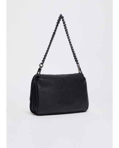 BORSA LIU JO DONNA TRACOLLA CON PAILLETTES BLACK 24X3X14CM AF4224 T5564 22222