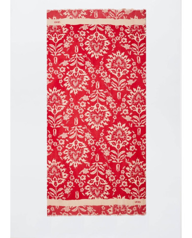 FOULARD LIU JO DONNA STOLA CON STAMPA RED 90X180CM 2A4054 T0300 X0210