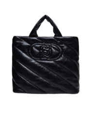 BORSA LIU JO DONNA SHOPPING BAG GLOSSY MATELASSE' BLACK 36X14X44CM AF4139 E0022 22222