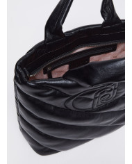 BORSA LIU JO DONNA SHOPPING BAG GLOSSY MATELASSE' BLACK 36X14X44CM AF4139 E0022 22222