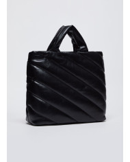 BORSA LIU JO DONNA SHOPPING BAG GLOSSY MATELASSE' BLACK 36X14X44CM AF4139 E0022 22222