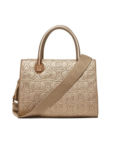 BORSA LIU JO DONNA A MANO CON LOGO EFFETTO BOTTOLATO GOLD 30X15X21CM AA4155 E0003 00529