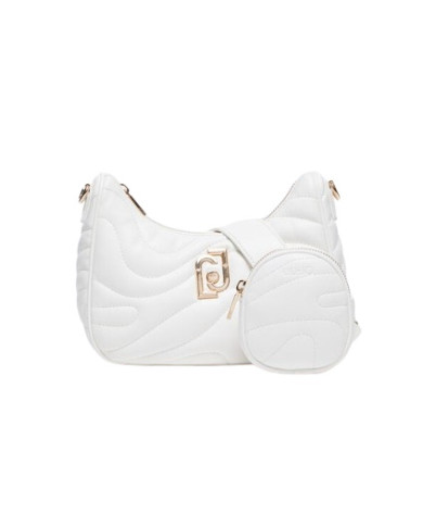 BORSA LIU JO DONNA A TRACOLLA BIANCO OFF WHITE EFFETTO NAPPA 23X7X18CM AA4182 E0036 01065