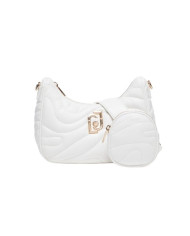 BORSA LIU JO DONNA A TRACOLLA BIANCO OFF WHITE EFFETTO NAPPA 23X7X18CM AA4182 E0036 01065