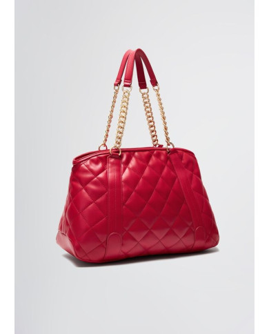BORSA LIU JO DONNA L TOTE ROSSO POMPEIANO MATELASSE CON CHARM 44X13X22CMAA5132 E0015 X0644
