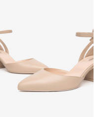 DECOLLETE' NEROGIARDINI DONNA NAPPA PANDORA LINO TPU TENNA NATURALE TACCO 5CM E512350D/453