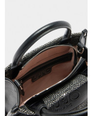 BORSA LIU JO DONNA S TOTE BLACK CON PAILETTES 25X11X25CM AF5192 T9112 22222