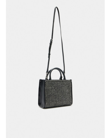BORSA LIU JO DONNA S TOTE BLACK CON PAILETTES 25X11X25CM AF5192 T9112 22222