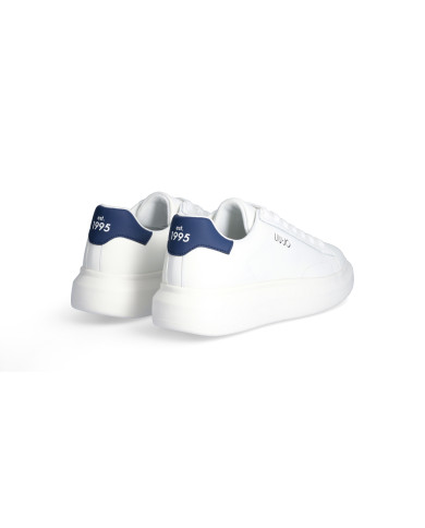 SNEAKERS LIU JO UOMO BIG 01 - SNEAKER LEATHER WHITE/BLUE 7B4027PX474S1018