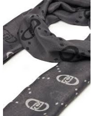 FOULARD LIU JO DONNA  ECS STOLA DEGRADE LOGO BLACK 70X180  2F5080 T0300 22222