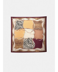 Foulard FOULARD RIBBON ANIMALIER 120X120 NATURALE