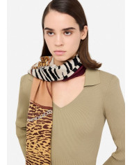 Foulard FOULARD RIBBON ANIMALIER 120X120 NATURALE