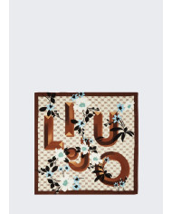 FOULARD LIU JO DOMMA FLOWERY CON LOGO NATURALE 2F4097 T0300 00005