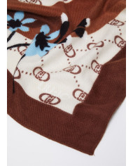 FOULARD LIU JO DOMMA FLOWERY CON LOGO NATURALE 2F4097 T0300 00005