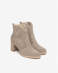 TRONCHETTI NEROGIARDINI DONNA VELOUR CRETA VELOUR CRETA TR CAPUA BEIGE TACCO 7CM E615110D/451