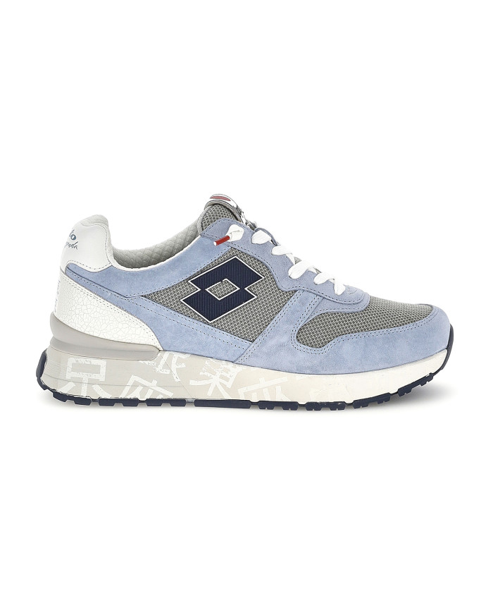 SNEAKERS LOTTO UOMO TOKYO GINZA CRACK LEGGENDA GRAY/DRESS BLUE/ASHLEY BLUE 223626 EE7