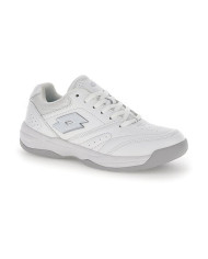 SNEAKERS DONNA LOTTO NEXT COURT COURT LOGO AMF XX W ALL WHITE/SILVER METAL 2 BOX WOMAN E 220655 1GN