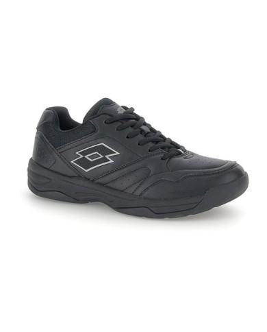 SNEAKERS UOMO LOTTO NEXT COURT LOGO AMF XX ALL BLACK/GRAVITY TITAN BOX MAN C  220635 1H8