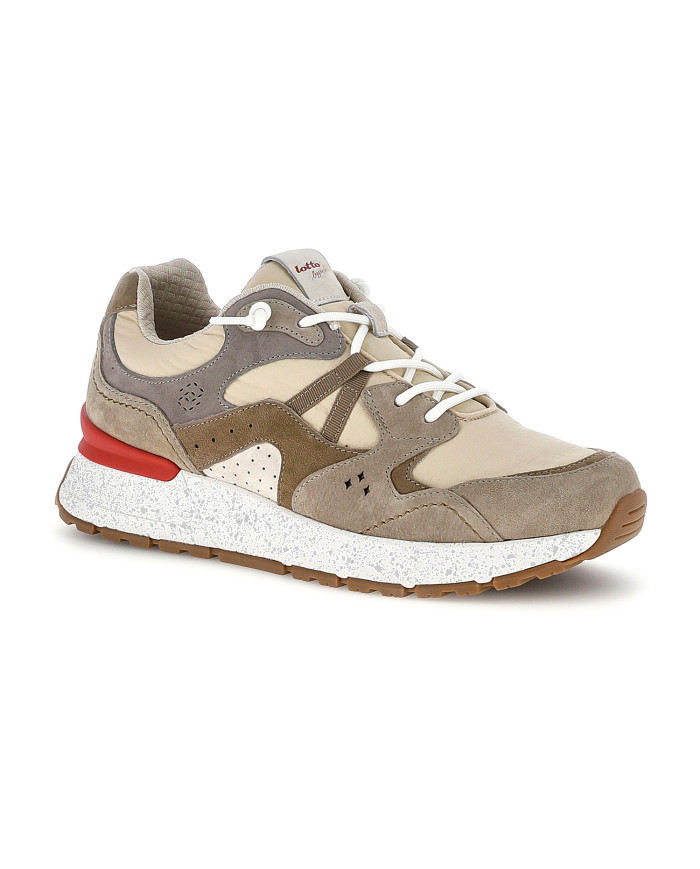  SNEAKERS LOTTO UOMO TOKYO SHINJUKU LEGGENDA LIGHT GRAY/WARM GRAY 4U/SEPIA LT BROWN 223841 EKL