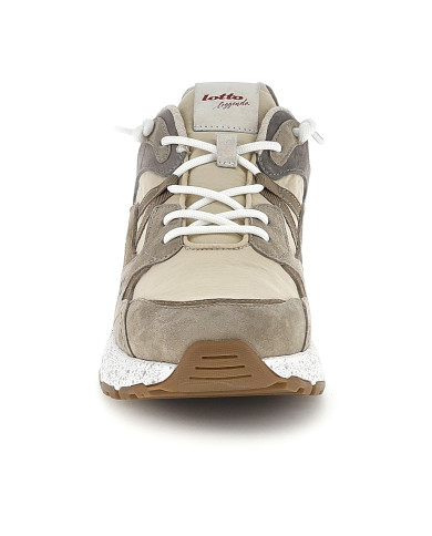  SNEAKERS LOTTO UOMO TOKYO SHINJUKU LEGGENDA LIGHT GRAY/WARM GRAY 4U/SEPIA LT BROWN 223841 EKL