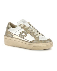 SNEAKERS LOTTO DONNA BACK LAMINATED W LEGGENDA WHITE/GOLDEN ALMOND/LIGHT PLATINO 223675 EG0