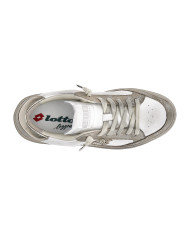 SNEAKERS LOTTO DONNA BACK LAMINATED W LEGGENDA WHITE/GOLDEN ALMOND/LIGHT PLATINO 223675 EG0
