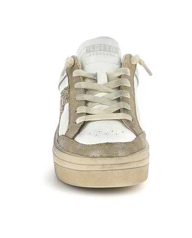SNEAKERS LOTTO DONNA BACK LAMINATED W LEGGENDA WHITE/GOLDEN ALMOND/LIGHT PLATINO 223675 EG0