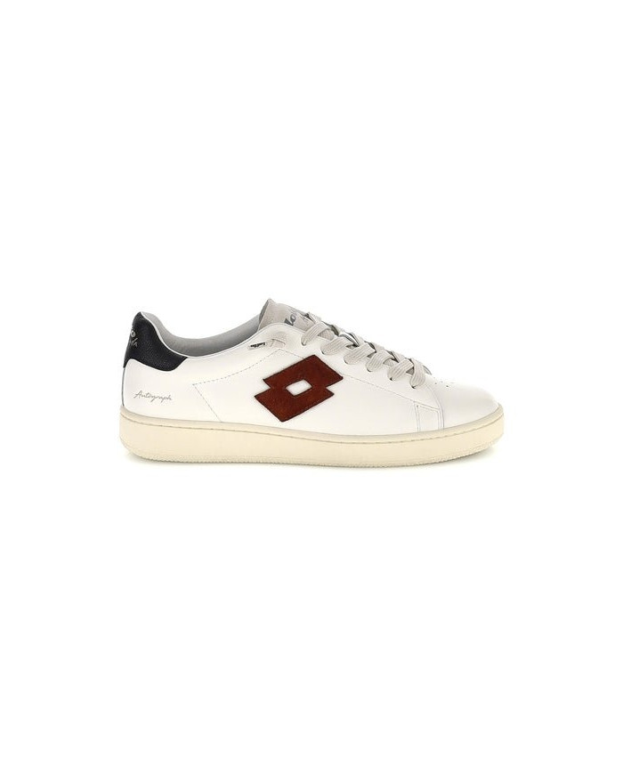 SNEAKERS UOMO  LOTTO LEGGENDA AUTOGRAPH WAXED WHITE/RED CHOCOLATE/RAINY DAY 223142 DTE