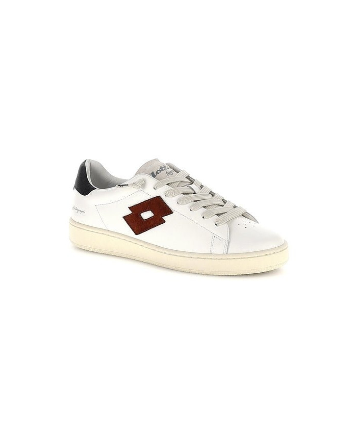 SNEAKERS UOMO  LOTTO LEGGENDA AUTOGRAPH WAXED WHITE/RED CHOCOLATE/RAINY DAY 223142 DTE