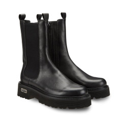 Anfibio Cult Slash 3267 High Beatle W Leather/elastic Black Donna Nero