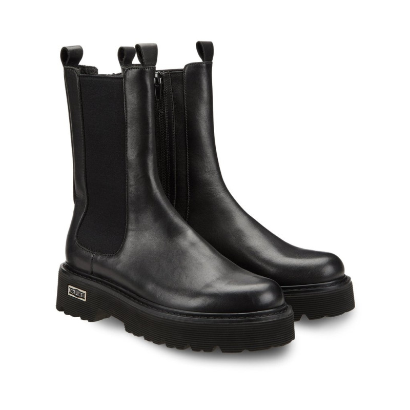 Anfibio Cult Slash 3267 High Beatle W Leather/elastic Black Donna Nero