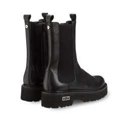 Anfibio Cult Slash 3267 High Beatle W Leather/elastic Black Donna Nero