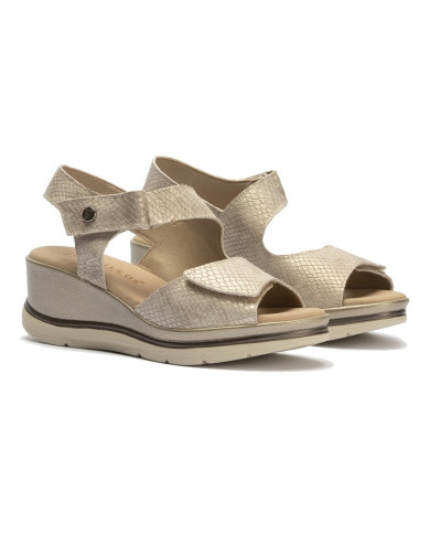 SANDALO CON ZEPPA  PITILLOS DONNA OSSID TAUPE 5033 TAUPE