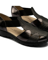 SANDALO PITILLOS DONNA ESPIGA TRESOR NERO 2602 NEGRO