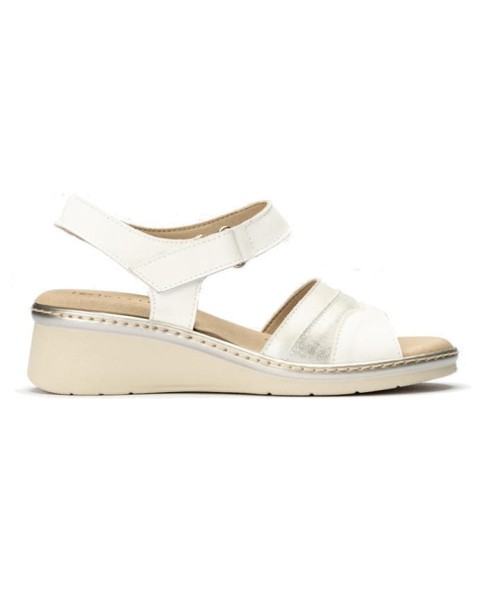SANDALO CON ZEPPA PITILLOS DONNA STOCCOLMA BLANCO MARLEY TRESOR 5041 BLANCO